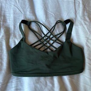 Dark Green Lululemon Free To Be Sport bra